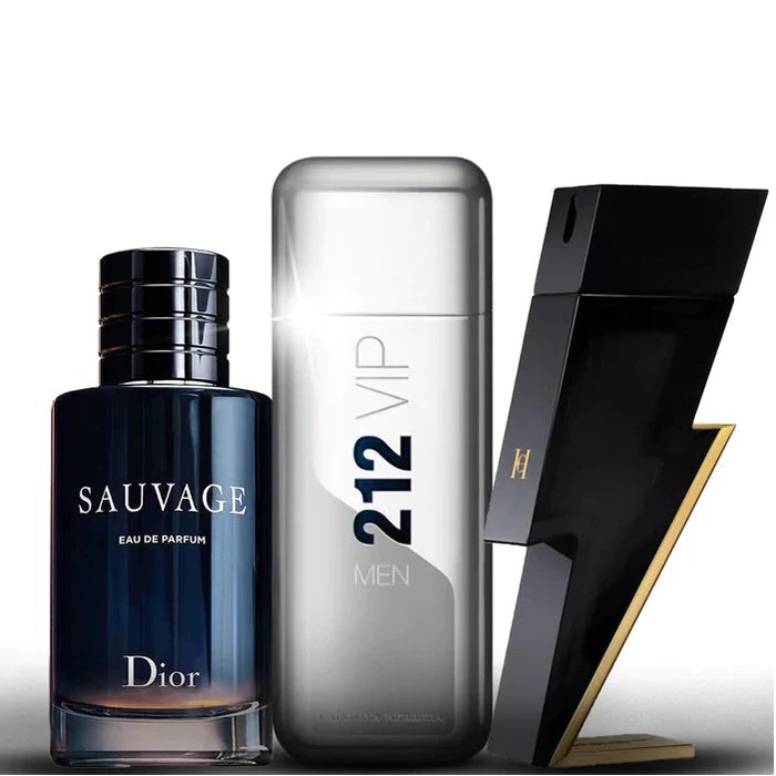 Kit Perfumes Sauvage VIP Men Bad Boy - Fragancias Masculinas