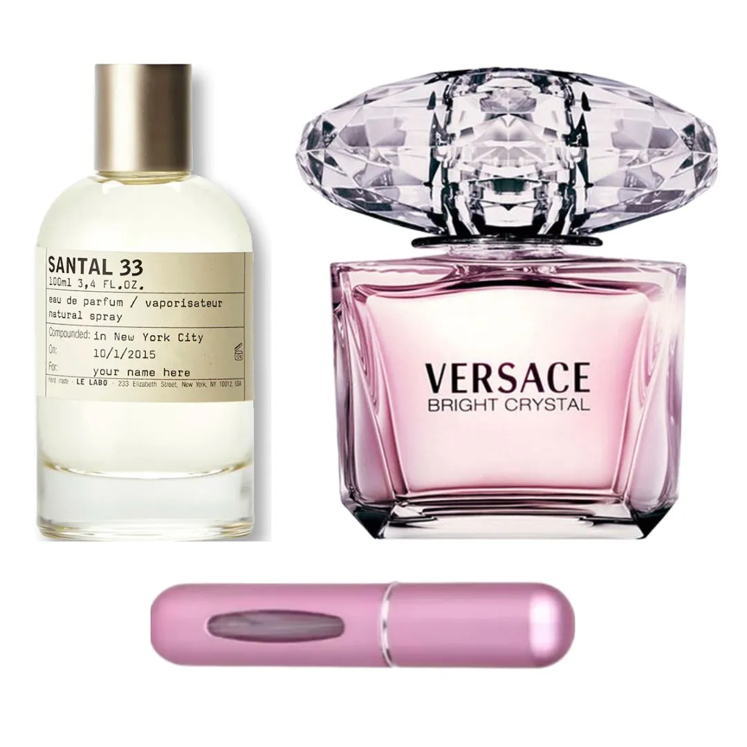 KIT PERFUMES - BRIGTH CRYSTAL- SANTAL 33 - PERFUMERO