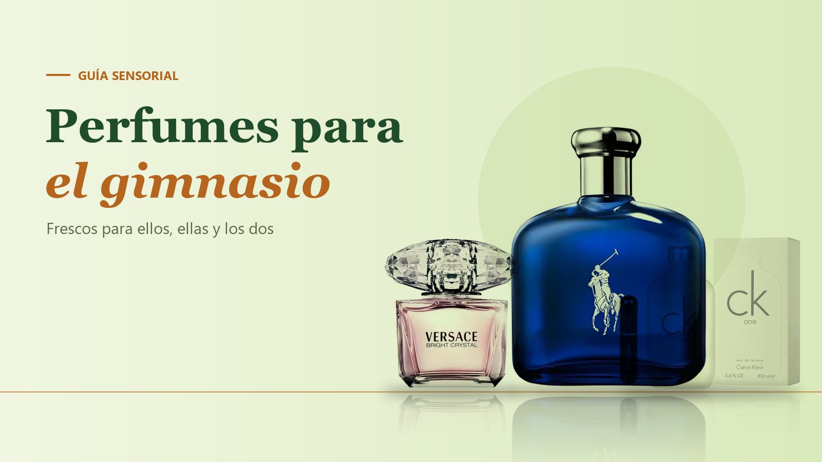 Perfumes para el gimnasio: Versace Bright Crystal, Polo Blue y CK One
